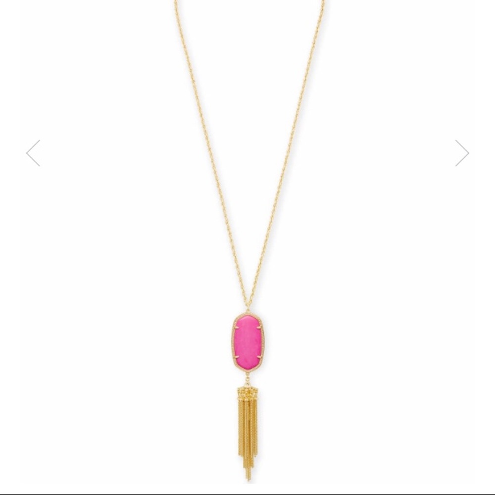 Kendra Scott Rayne Magenta Necklace in Gold